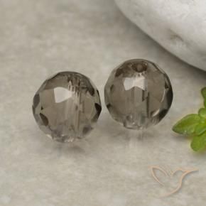 2.84캐럿 천연 라이트 엄버 브라운 스모키 쿼츠 보석, 구형 / 볼, 6.24 mm, 투명한