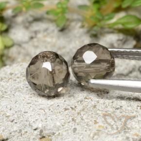 2.90캐럿 천연 페일 브라운 스모키 쿼츠 보석, 구형 / 볼, 6.21 mm, 투명한
