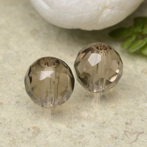 2.88캐럿 천연 웜 브라운 스모키 쿼츠 보석, 구형 / 볼, 5.86 mm, 투명한
