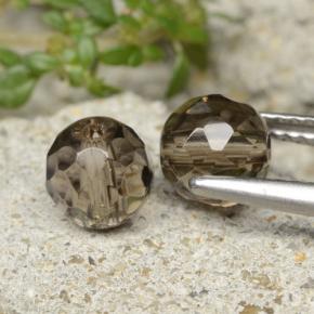 2.78캐럿 천연 라이트 엄버 브라운 스모키 쿼츠 보석, 구 / 공, 투명한