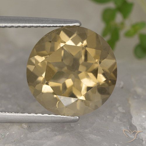 5.35ct 자연스러운 미디엄 라이트 브라운 스모키 쿼츠, 둥근, VVS-VS