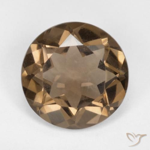 4.46ct 자연스러운 라이트 모카 스모키 쿼츠, 둥근, VS