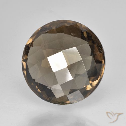 8.38ct 자연스러운 미디엄 다크 브라운 스모키 쿼츠, 둥근, VVS-VS