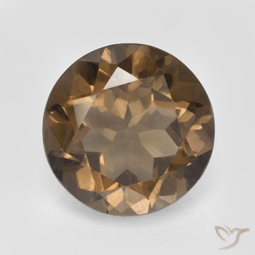 5.45ct 자연스러운 진저브라운 스모키 쿼츠, 둥근, VVS-VS
