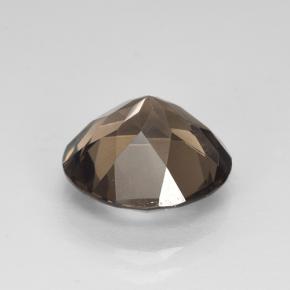 4.85캐럿 천연 미디엄 다크 브라운 스모키 쿼츠, 라운드 컷, 11.81 mm, VVS