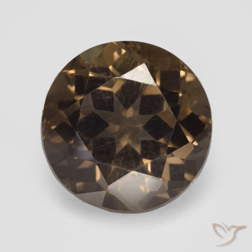 6.60ct 자연스러운 웜 브라운 스모키 쿼츠, 둥근, VVS-VS