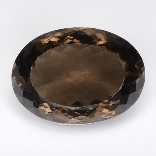 64.03캐럿 천연 브라운 스모키 쿼츠, 타원형 컷, 31.5×22.8 mm, IF