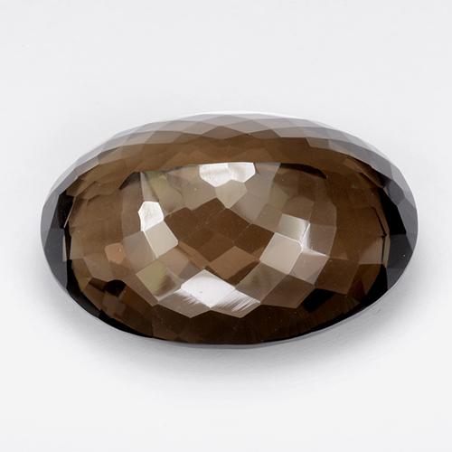 64.03캐럿 천연 브라운 스모키 쿼츠, 타원형 컷, 31.5×22.8 mm, IF