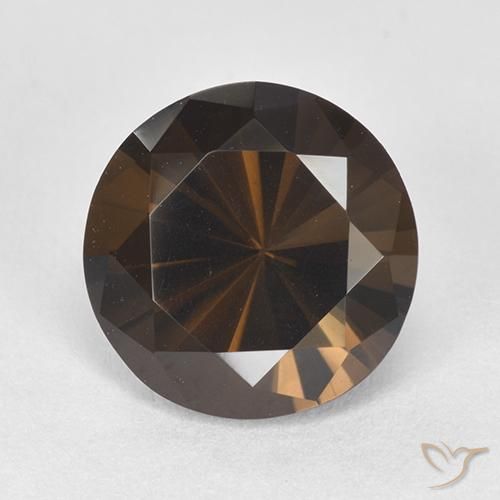6.38ct 자연스러운 적갈색 스모키 쿼츠, 둥근, VVS