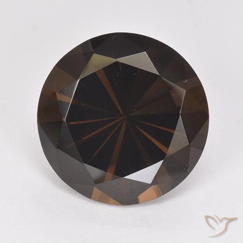 5.99ct 자연스러운 미디엄 브라운 스모키 쿼츠, 둥근, VVS-VS