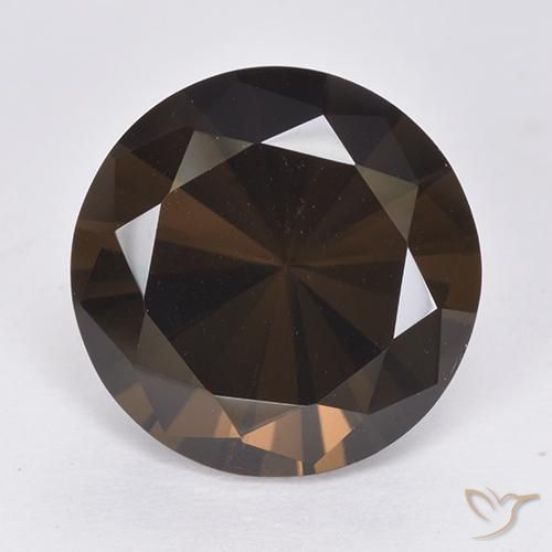 9.78ct 자연스러운 어두운 갈색 스모키 쿼츠, 둥근, VVS-VS