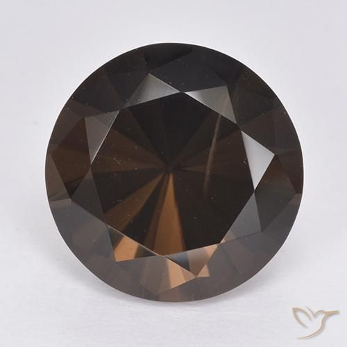 10.91ct 자연스러운 짙은 갈색 스모키 쿼츠, 둥근, VS