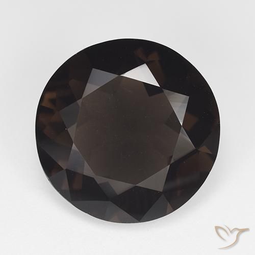 11.91ct 자연스러운 어두운 갈색 스모키 쿼츠, 둥근, VVS-VS