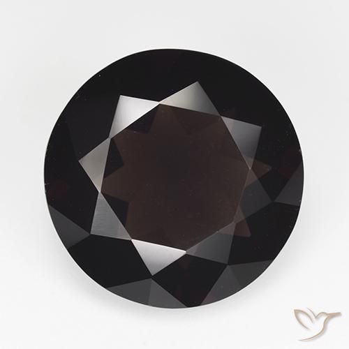 12.25ct 자연스러운 어두운 갈색 스모키 쿼츠, 둥근, VVS-VS
