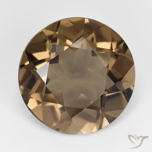 13.68ct 자연스러운 진저브라운 스모키 쿼츠, 둥근, VVS-VS