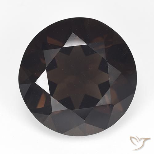 13.90ct 자연스러운 초콜릿 브라운 스모키 쿼츠, 둥근, VVS-VS
