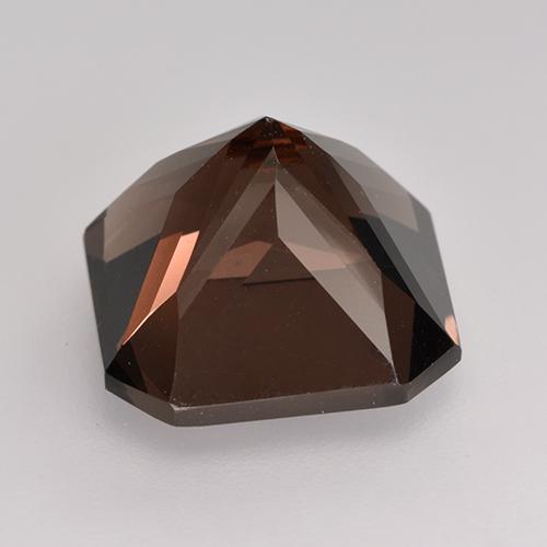 7.64캐럿 천연 미디엄 브라운 스모키 쿼츠, 에메랄드 컷, 11.9×11.9 mm, VVS-VS