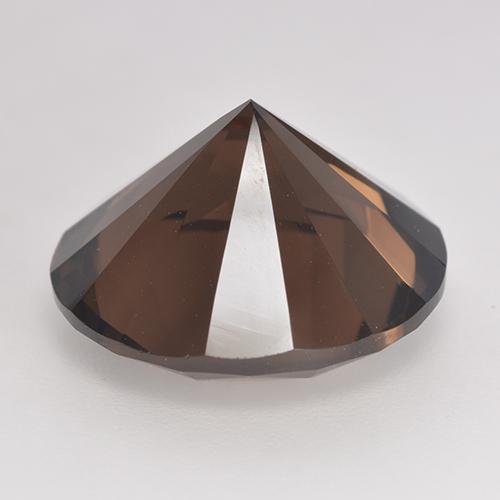 11.19캐럿 천연 히코리 브라운 스모키 쿼츠, 라운드 컷, VVS-VS