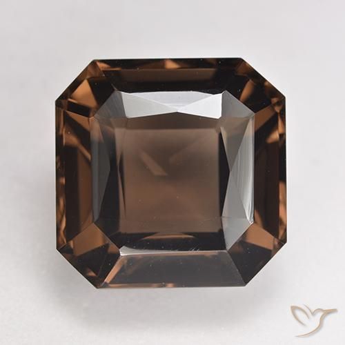 8.79ct 자연스러운 적갈색 스모키 쿼츠, 에메랄드 컷, VVS-VS