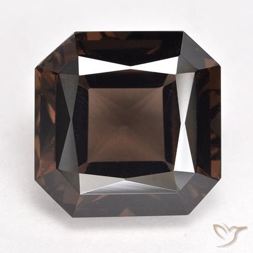 9.88ct 자연스러운 갈색 스모키 쿼츠, 에메랄드 컷, VVS-VS