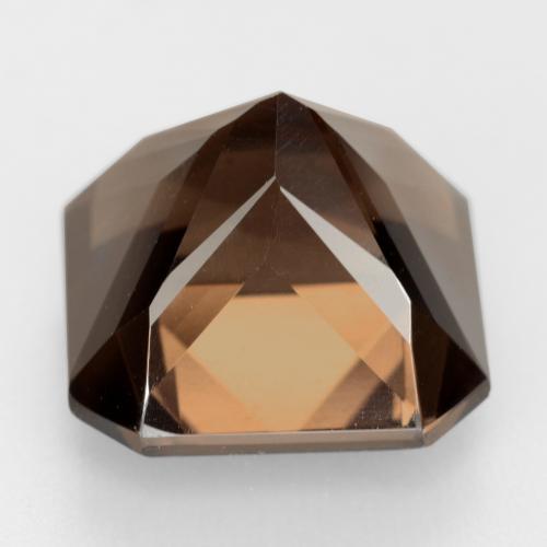 10.00캐럿 천연 브라운 스모키 쿼츠, 에메랄드 컷, 12.9×12.9 mm, VVS