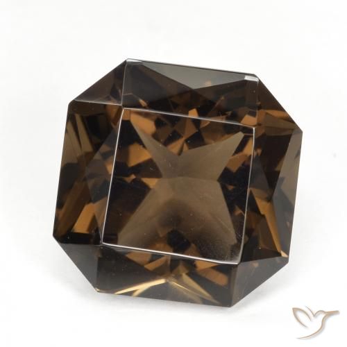 8.41ct 자연스러운 갈색 스모키 쿼츠, 에메랄드 컷, VVS