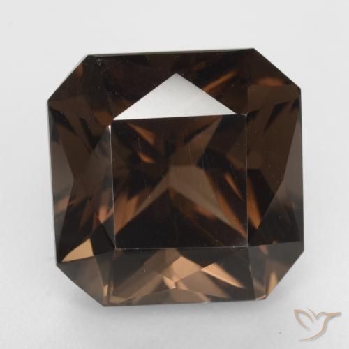 10.94ct 자연스러운 갈색 스모키 쿼츠, 에메랄드 컷, VVS-VS