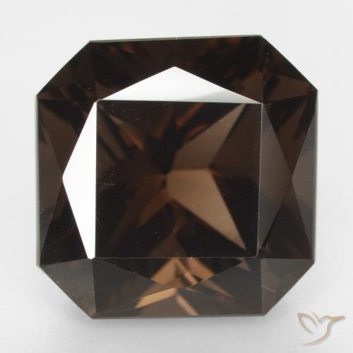 13.18ct 자연스러운 갈색 스모키 쿼츠, 에메랄드 컷, VVS-VS