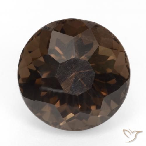 9.56ct 자연스러운 짙은 갈색 스모키 쿼츠, 둥근, VVS-VS