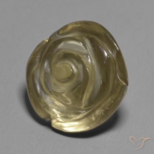 9.49ct 자연스러운 골든 브라운 스모키 쿼츠, 플라워 컷, 투명한