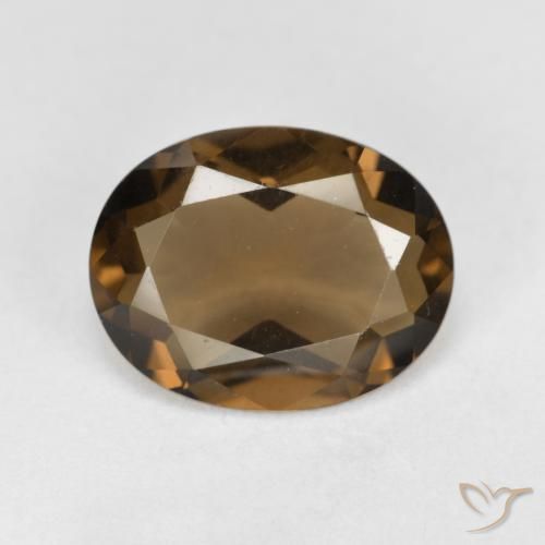 3.08ct 자연스러운 진저브라운 스모키 쿼츠, 타원형, VS