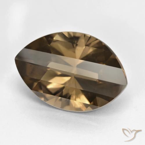 10.50ct 자연스러운 미디엄 다크 브라운 스모키 쿼츠, 보석, VVS-VS