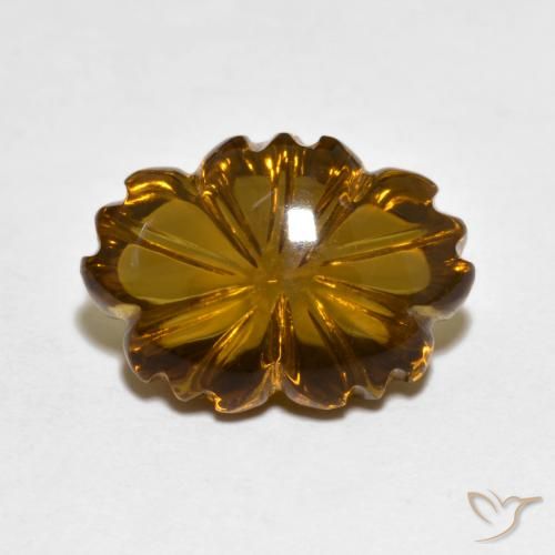 6.82ct 자연스러운 어두운 갈색 스모키 쿼츠, 플라워 컷, 투명한