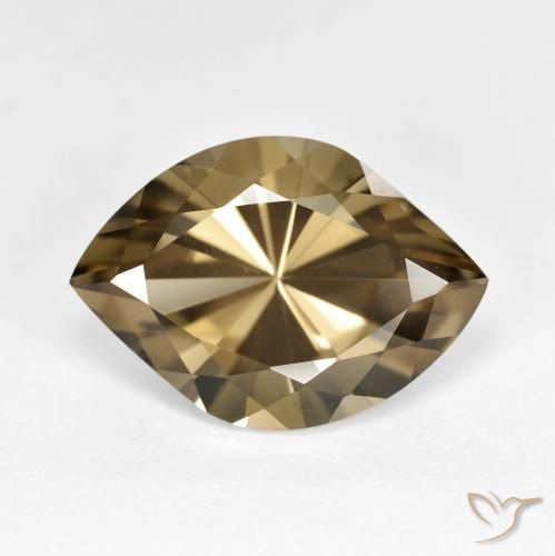 7.22ct 자연스러운 연한 갈색 스모키 쿼츠, 보석, VS