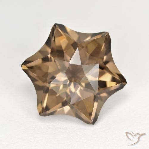 9.22ct 자연스러운 웜 브라운 스모키 쿼츠, 팬시한, VVS