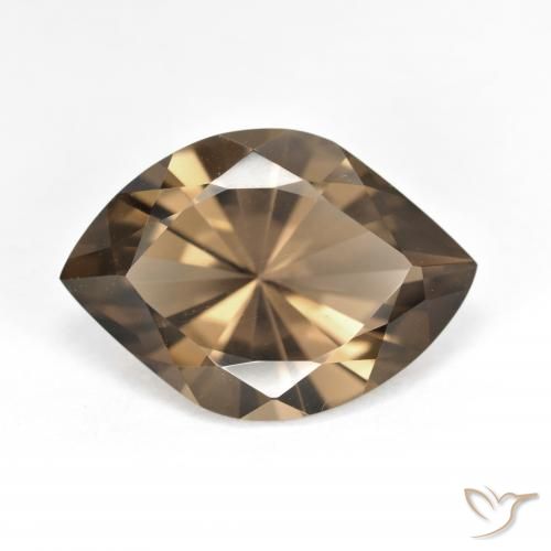 6.89ct 자연스러운 미디엄 라이트 브라운 스모키 쿼츠, 보석, VVS
