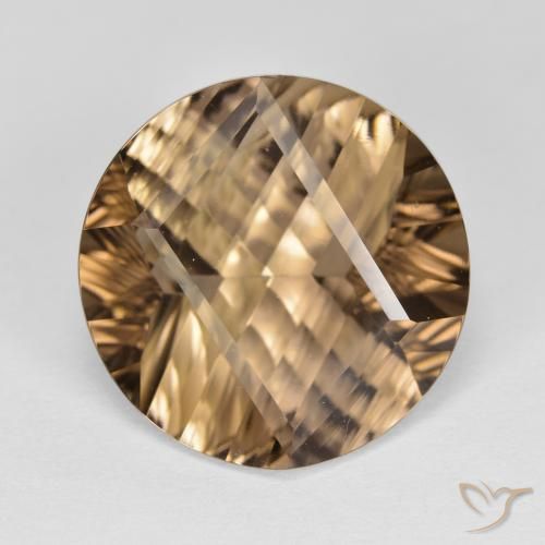 9.97ct 자연스러운 라이트 모카 스모키 쿼츠, 둥근, VVS