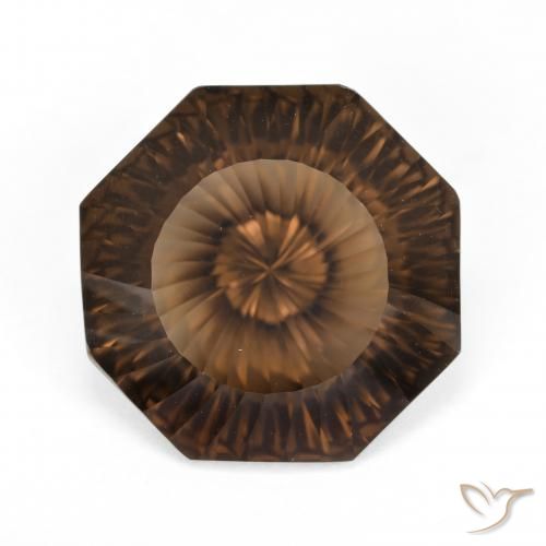8.20ct 자연스러운 갈색 스모키 쿼츠, 에메랄드 컷, VVS-VS