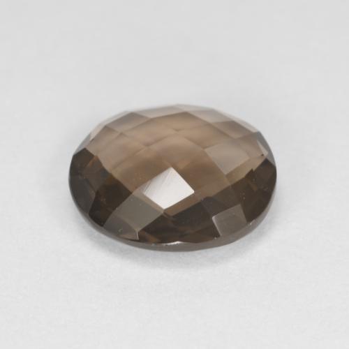 1.72캐럿 천연 미디엄 브라운 스모키 쿼츠, 타원형 컷, 9.2×8.1 mm, VVS-VS