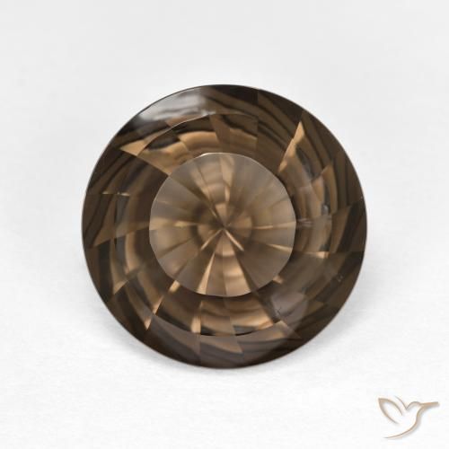 4.39ct 자연스러운 연한 갈색 스모키 쿼츠, 둥근, VVS