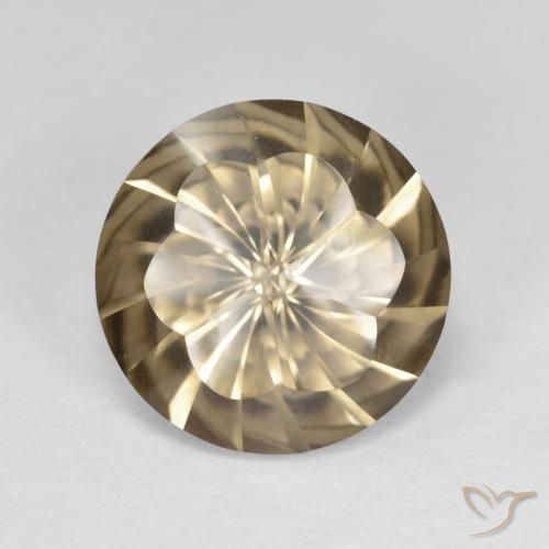 4.72ct 자연스러운 웜 브라운 스모키 쿼츠, 둥근, VS