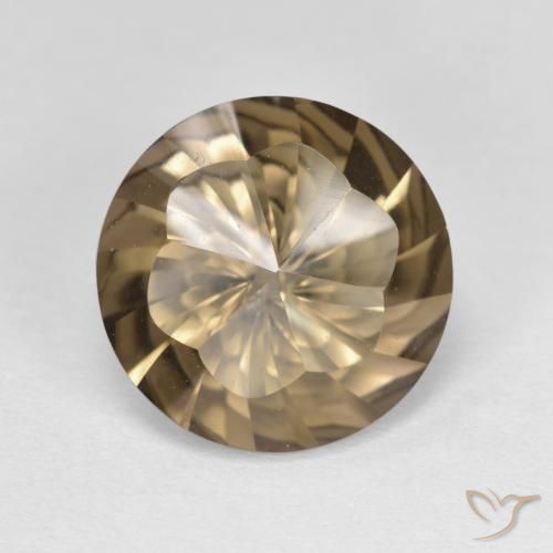 4.83ct 자연스러운 미디엄 브라운 스모키 쿼츠, 둥근, VVS-VS