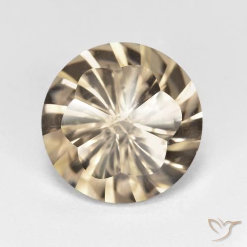 5.28ct 자연스러운 우드 브라운 스모키 쿼츠, 둥근, VVS-VS
