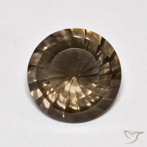 5.58ct 자연스러운 라이트 모카 스모키 쿼츠, 둥근, VVS