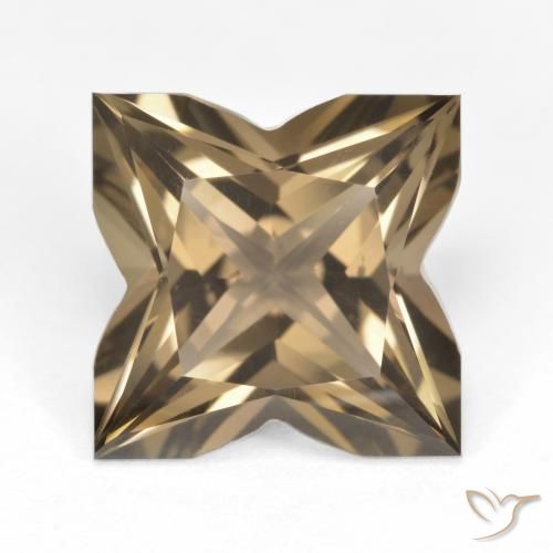 6.94ct 자연스러운 미디엄 라이트 브라운 스모키 쿼츠, 팬시한, VVS