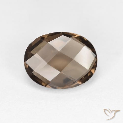 1.74ct 자연스러운 연한 갈색 스모키 쿼츠, 타원형, VVS-VS