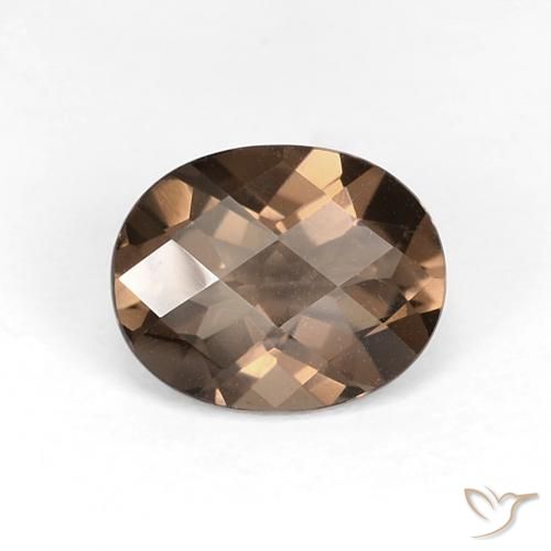 2.52ct 자연스러운 미디엄 브라운 스모키 쿼츠, 타원형, VS
