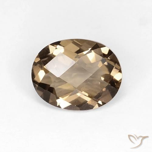 2.45ct 자연스러운 모카 브라운 스모키 쿼츠, 타원형, VVS-VS
