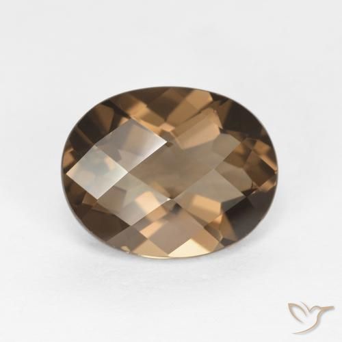 2.48ct 자연스러운 웜 브라운 스모키 쿼츠, 타원형, VVS