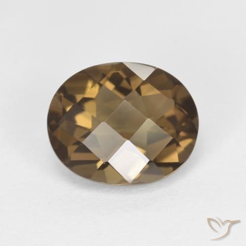 2.40ct 자연스러운 커피브라운 스모키 쿼츠, 타원형, VVS